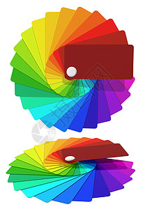 粉丝的多色卡片彩虹的颜色目录径向脚步光谱背景图片