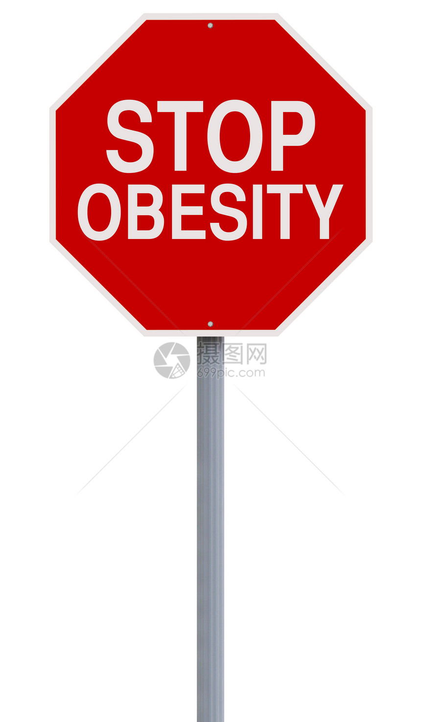 停止肥胖健康白色节食招牌概念路标医疗脂肪指示牌问题图片