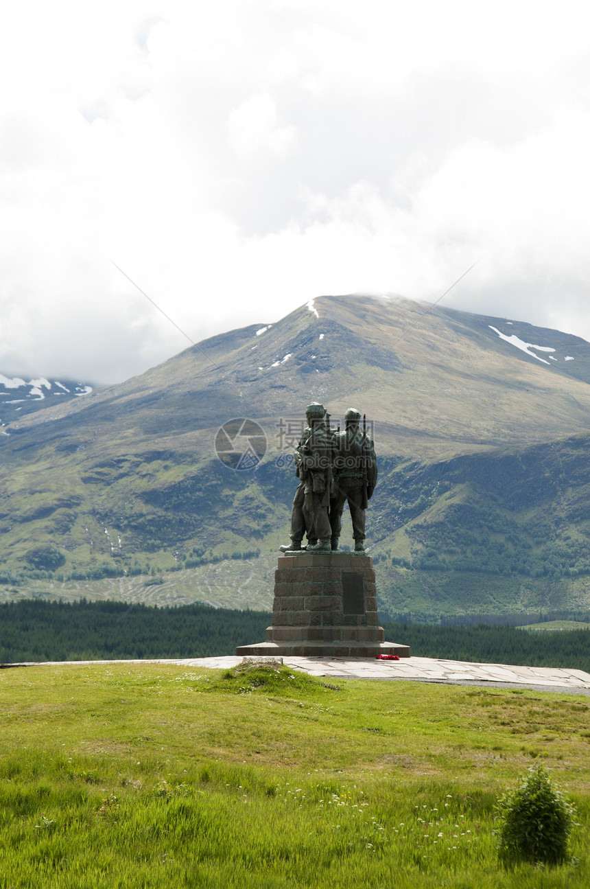 苏格兰高地突击队纪念组织释放历史青铜多云雕像旅游农村纪念馆图片