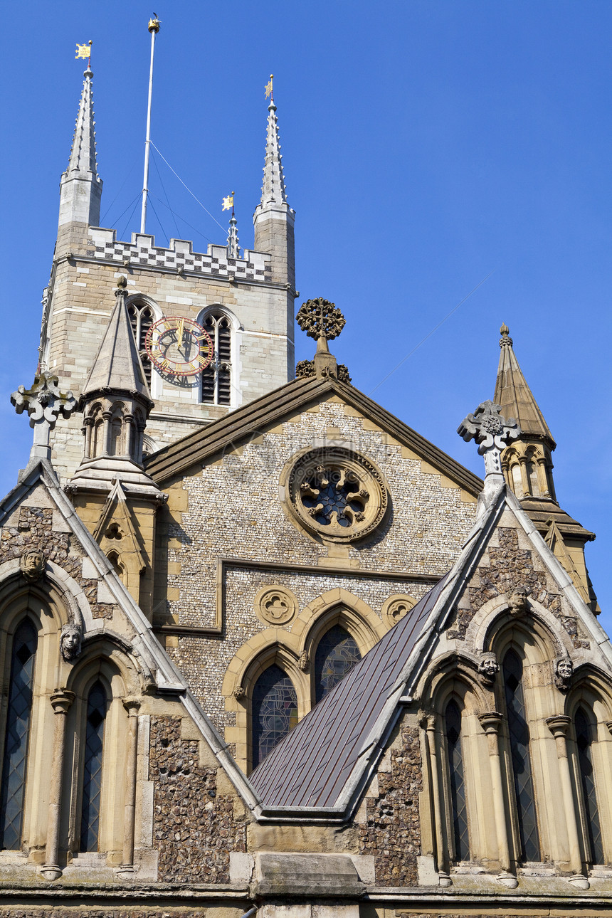 伦敦南武克大教堂旅游建筑学城市教会崇拜地标历史景点观光历史性图片