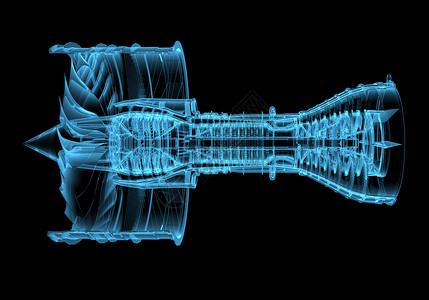 喷气发动机涡轮机3DX光蓝色透明呼吸机螺旋桨活力刀刃马力飞行力量燃料航空公司速度背景图片