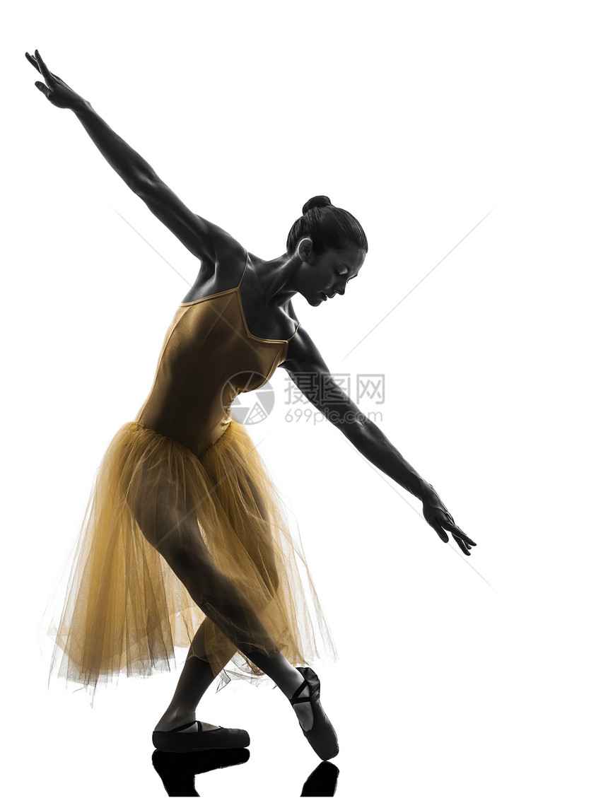 女人芭蕾舞演员芭蕾舞演员跳舞剪影舞蹈舞蹈家女士白色阴影女孩女性成年人黄色短裙图片