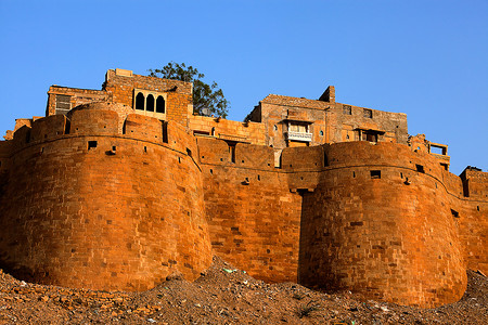 斋沙默尔城堡贾萨尔默市堡垒背景