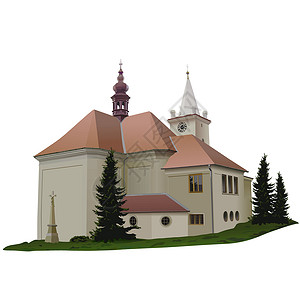 砖布教堂宗教插图教会建筑学崇拜钟楼背景图片