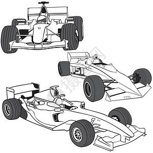赛车跑车公式比赛头灯库存车引擎车轮运动插图挡风玻璃背景图片