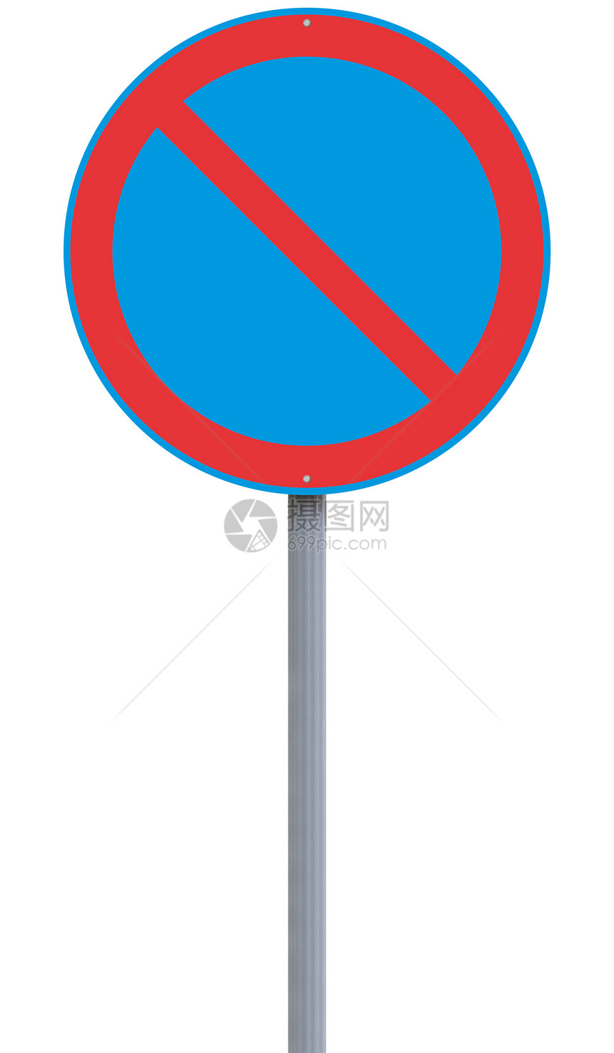 禁止停车交通红色指示牌路标标志白色图片