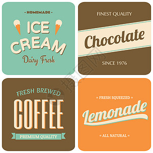 冰淇淋特惠海报Retro 设计收藏白色插图金属海报艺术冰淇淋酒吧酿造杂货店质量背景