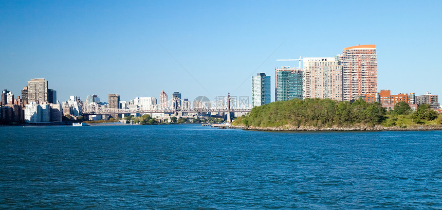 纽约市皇后斯博罗桥和长岛城天空城市办公室景观住宅区建筑学全景天际建筑中心图片