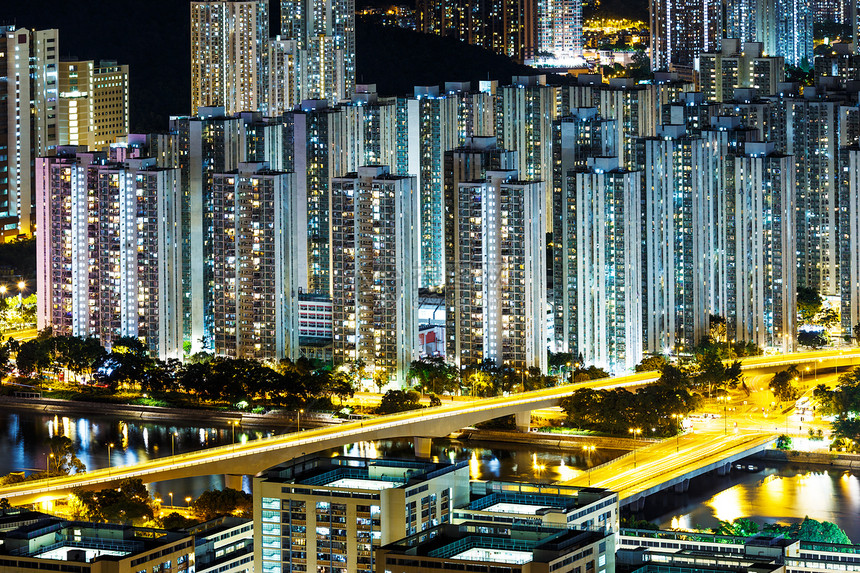 香港的公寓楼大楼住宅景观房屋建筑民众城市市中心居所住房图片