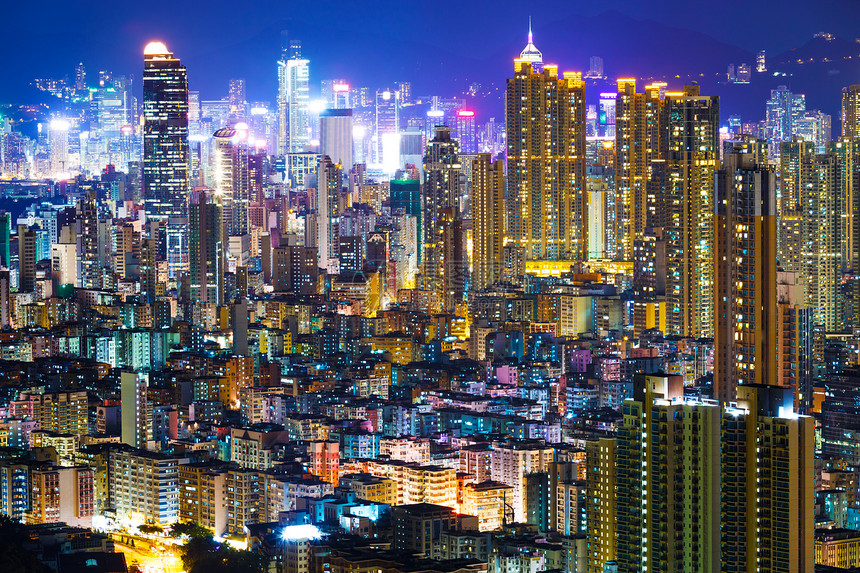 香港市区市中心风景天线房屋民众鸟瞰图建筑居所公寓天际住宅住房图片