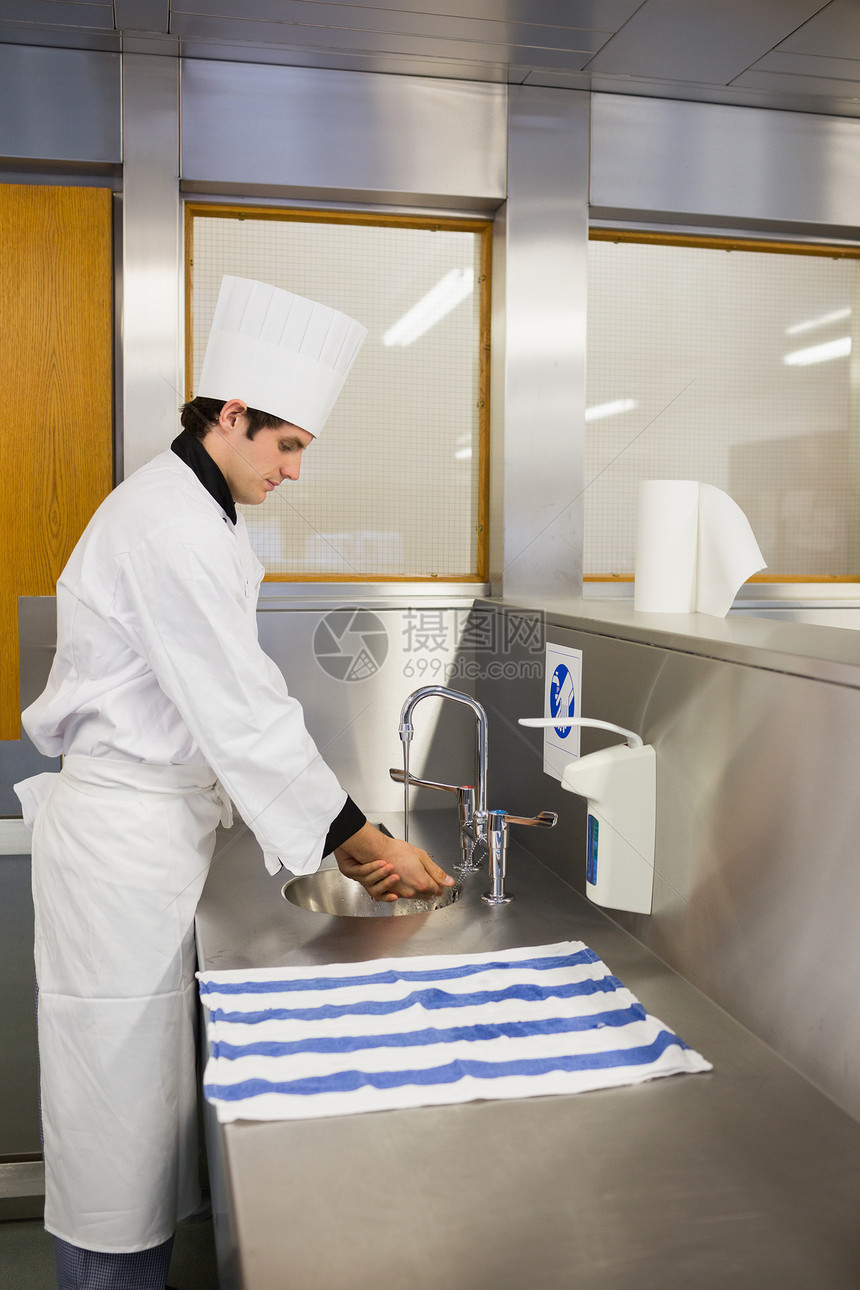 厨师洗手制服职业龙头洗涤肥皂男性工作纸巾毛巾男人图片