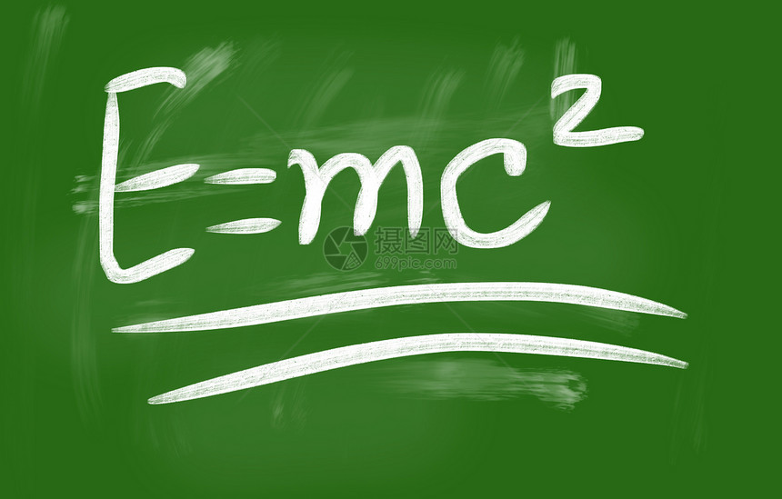 Emc2 在黑板上用粉笔手写电磁天才公式教授科学家图片