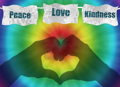 和平 爱和善良的面像与领带背景图片