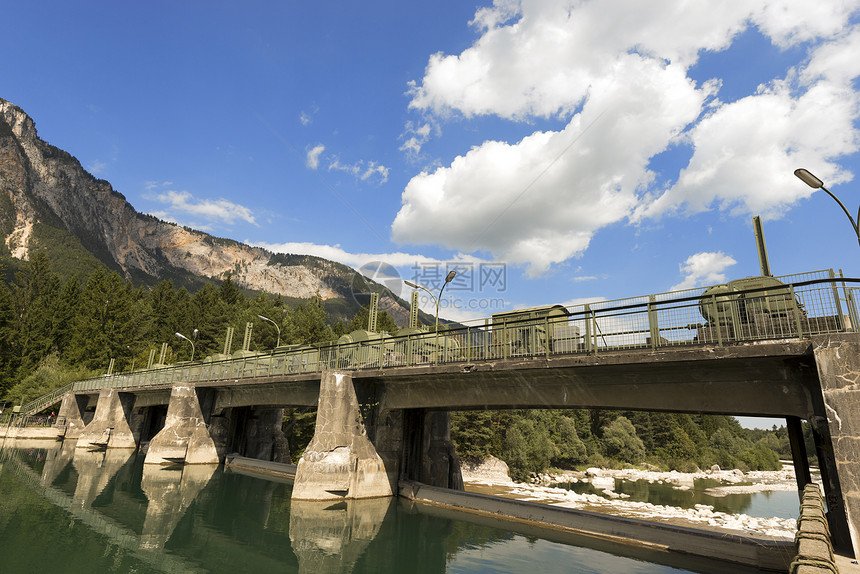 奥地利盖尔河上的旧水坝力量公园工程水库来源树木历史建筑学瀑布水电图片