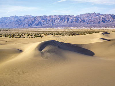 死亡谷沙丘沙丘沙漠山脉美国高清图片素材
