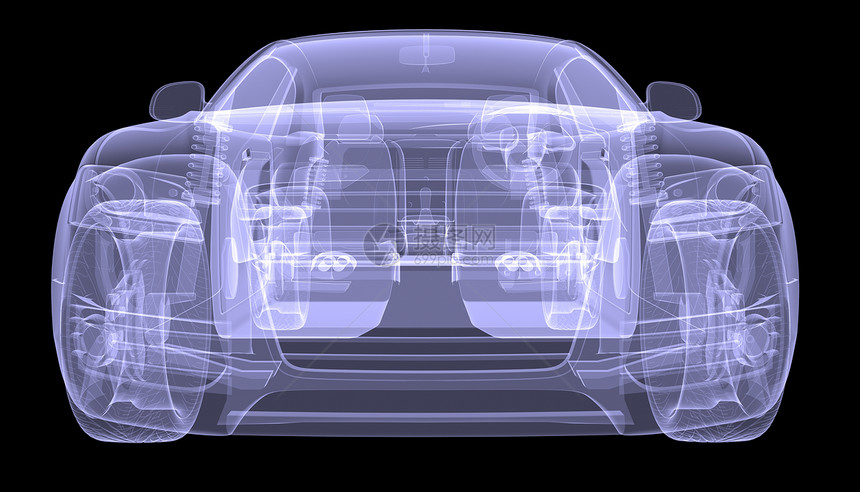 X射X光概念车跑车汽车金属绘画轿车宏观运输玻璃驾驶x光图片