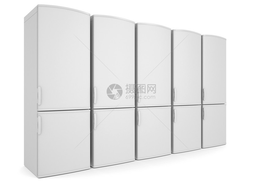白冰箱灰色冻结技术美食食物合金冷却器白色家庭电气图片
