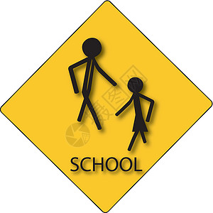 黑黄两色学生的招生标志背景图片