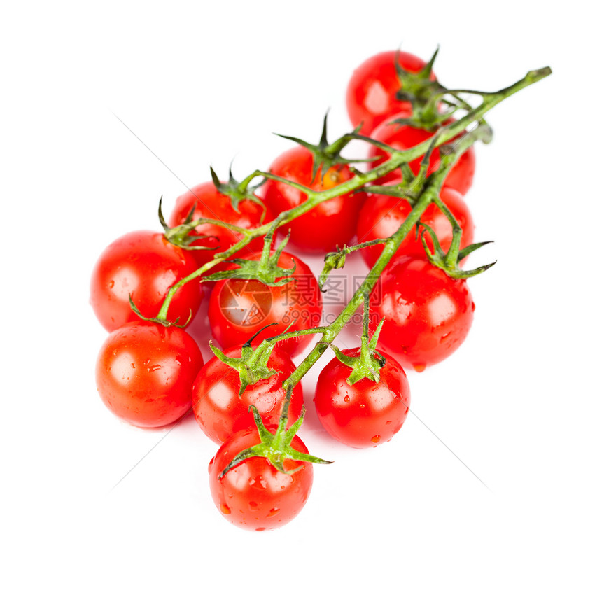 新鲜有机樱桃红花宏观季节小吃团体叶子食物蔬菜水果星星图片