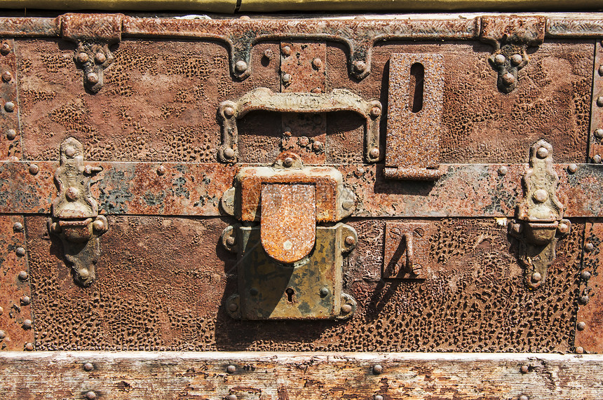 旧行李车站古董电报皮革棕色路线盒子旅行案件手提箱图片
