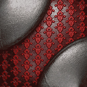 红底金属插图框架艺术抛光装饰品风格红色装饰反射背景图片