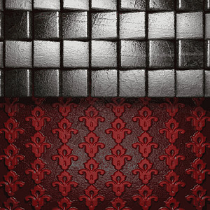 红底金属红色装饰抛光插图反射框架风格装饰品艺术背景图片