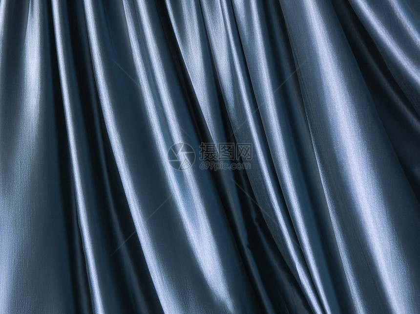 结构纹理折叠布料投标宏观蓝色金子织物曲线风格牛仔布图片