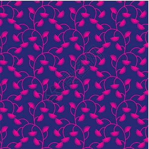 无缝模式墙纸纺织品粉色插图紫色背景图片