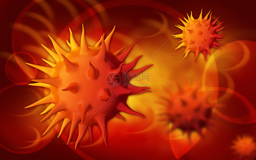 病毒细菌病毒性显微镜症状疾病过敏病菌细胞感染流感图片