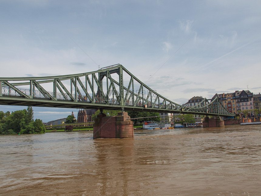 法兰克福的铁桥金属工业联盟灰色材料图片