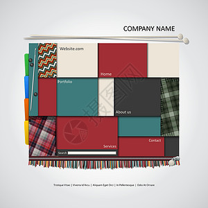 现代网站模板角落互联网床单缝纫拉链金属裁缝商业纺织品文件夹背景图片