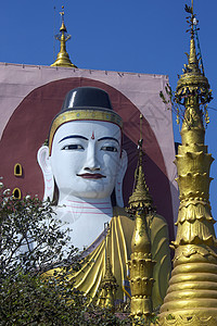 缅甸宗教观光佛塔帕果精神旅行文化勃固神社旅游高清图片