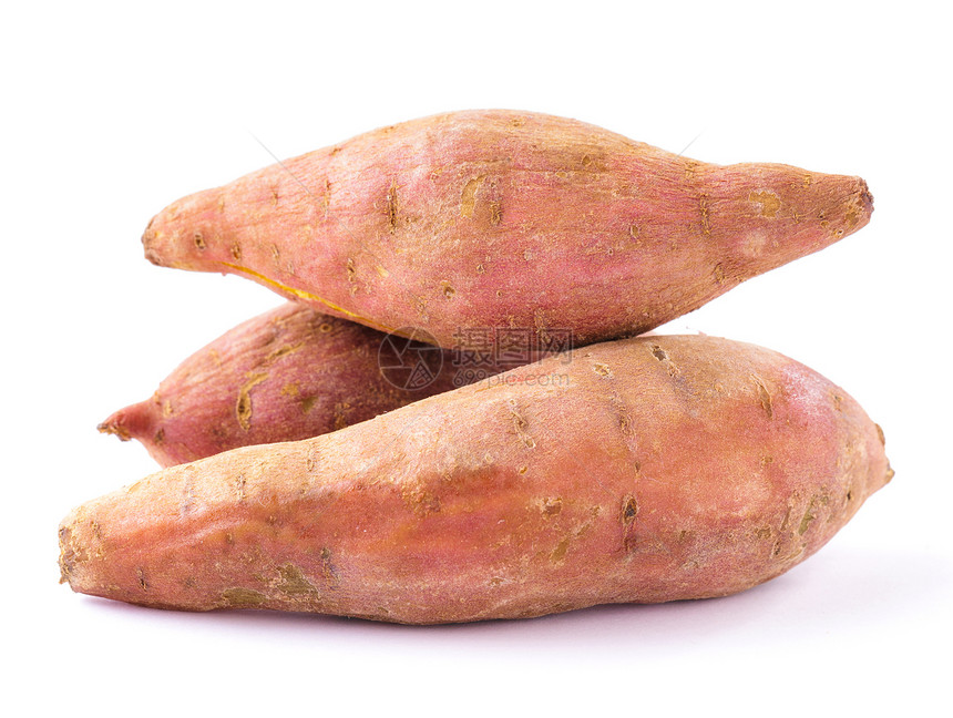 有机甜土豆紫色特写白色蔬菜图片