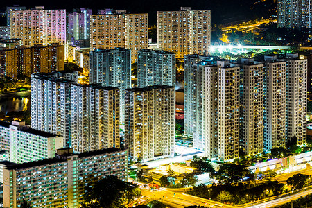 香港住宅区香港特区鸟瞰图建筑人口住房公寓天际房屋市中心居所公寓楼锡高清图片素材