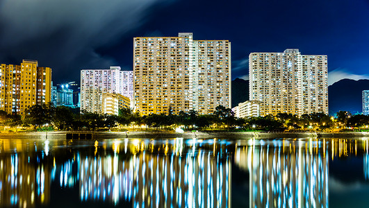 香港的公屋公寓楼房屋城市居所建筑民众人口市中心景观住房锡高清图片素材