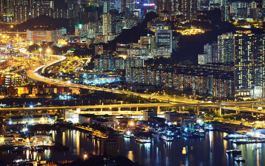 香港市风景住房景观城市民众鸟瞰图居所建筑房屋市中心天际图片