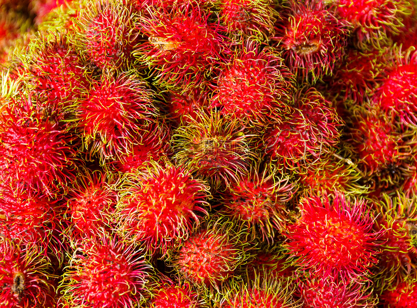 红布丁收成水果红色热带市场图片