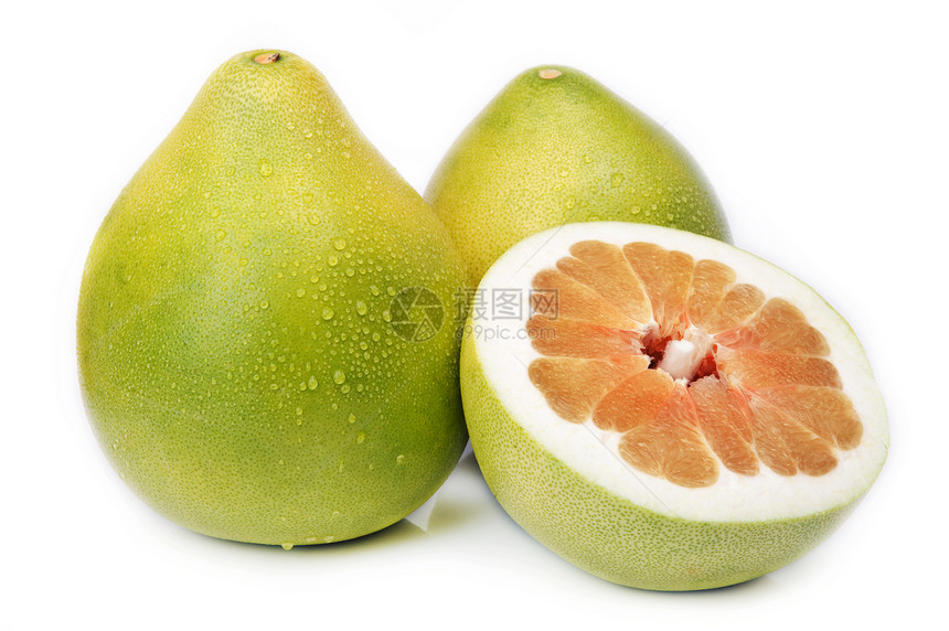 普梅特洛宏观绿色果汁柚子食物水果健康图片