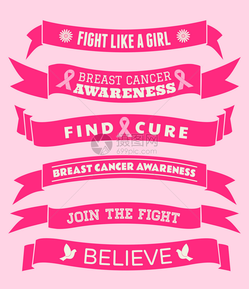 乳癌意识激励者丝带组织幸存者女孩斗争治愈机构女士标签女性化图片