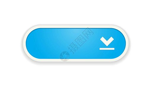 蓝色椭圆形按钮光滑空的高清图片