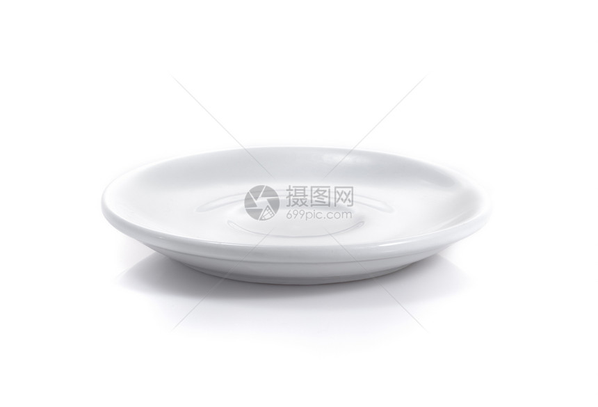 白色背景上孤立的碟片餐具飞碟图片