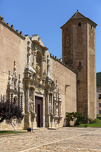 波布尔特修道院加泰罗尼亚西班牙宗教入口旅行观光地标高清图片