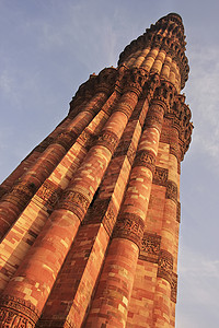 印度德里景观尖塔圆顶历史纪念碑废墟建筑文化建筑学地标背景图片