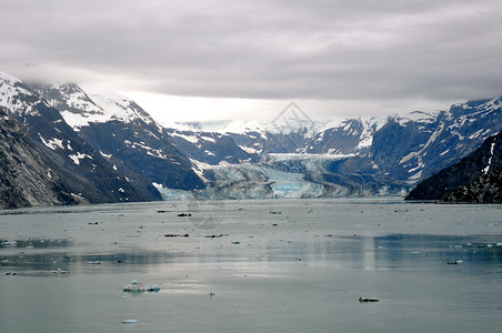 阿拉斯加 11蓝色冰山丘陵冰川爬坡山脉背景图片