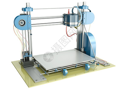 3D 打印机印刷插图工业水平机器工具仪器印机技术电子背景图片