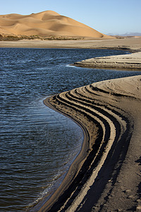 沙漠  纳米比亚海岸风景沙丘地形边缘高清图片