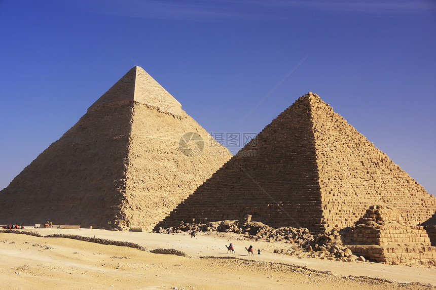 开罗吉萨大金字塔纪念碑地标风暴异位素石头考古学大篷车狮身法老沙漠图片