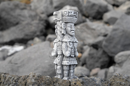 玛雅雕像艺术寺庙文化考古学考古宗教数字拉丁偶像石头背景图片