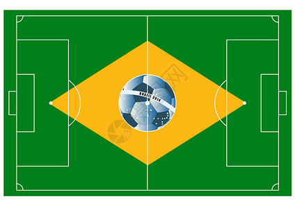 巴西足球球场体育场条纹锦标赛杯子草地网络绿色界面场地水平背景图片