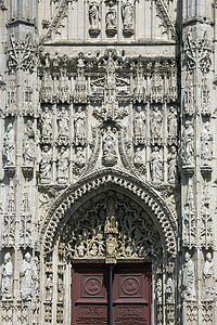 圣里基埃修道院索姆人法国教会雕刻雕塑建筑学高清图片